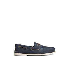 Sperry Authentic Original 2-Eye Nubuck Boat Shoe Bootsschuhe Herren Navy | 57FWLYTZV