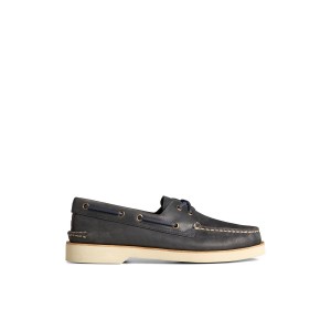 Sperry Authentic Original Double Sole Cross Lace Boat Shoe Bootsschuhe Herren Navy | 32UDYCVQM