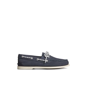 Sperry Authentic Original Nautical Nubuck Boat Shoe Bootsschuhe Herren Navy | 27TCFJIKW