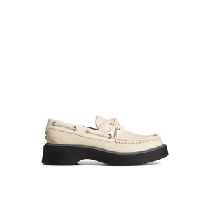 Sperry Bayside Boat Shoe Bootsschuhe Damen Weiß | 58UVPILEM