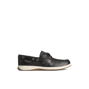 Sperry Bluefish 2-Eye Boat Shoe Bootsschuhe Damen Schwarz | 09NZSOFVU