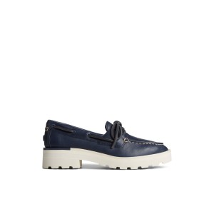 Sperry Lug Boat Shoe Bootsschuhe Damen Navy | 08MLQVCNW