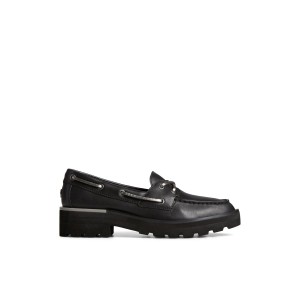 Sperry Lug Boat Shoe Bootsschuhe Damen Schwarz | 81SDMCLHY