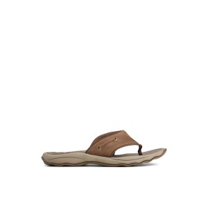 Sperry Outer Banks Flip Flop Sandalen Herren Braun | 82HNZKURM