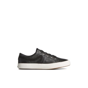 Sperry Sandy Leather Sneaker Sneakers Damen Schwarz | 69QIBVCKA