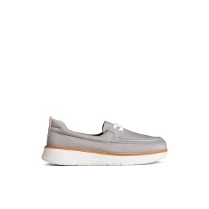 Sperry Skipper Boat Shoe Bootsschuhe Damen Grau | 90NHVXOMY