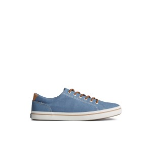 Sperry Striper II Linen LTT Sneaker Sneakers Herren Blau | 37ZENQIDM