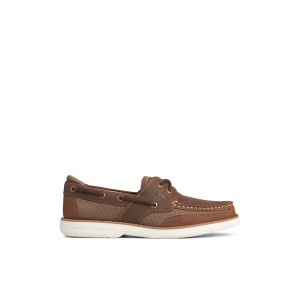 Sperry Surveyor 2-Eye Boat Shoe Bootsschuhe Herren Dunkelbraun | 40YSMOLHK