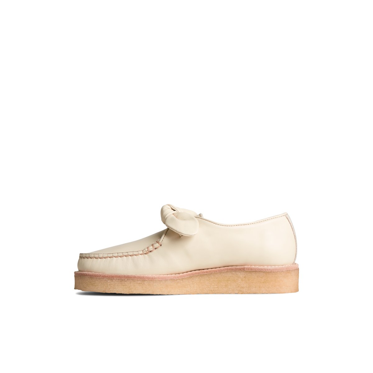 Sperry Captain's Crepe Bow Oxford Oxford Schuhe Damen Beige | 15QUGVWEC