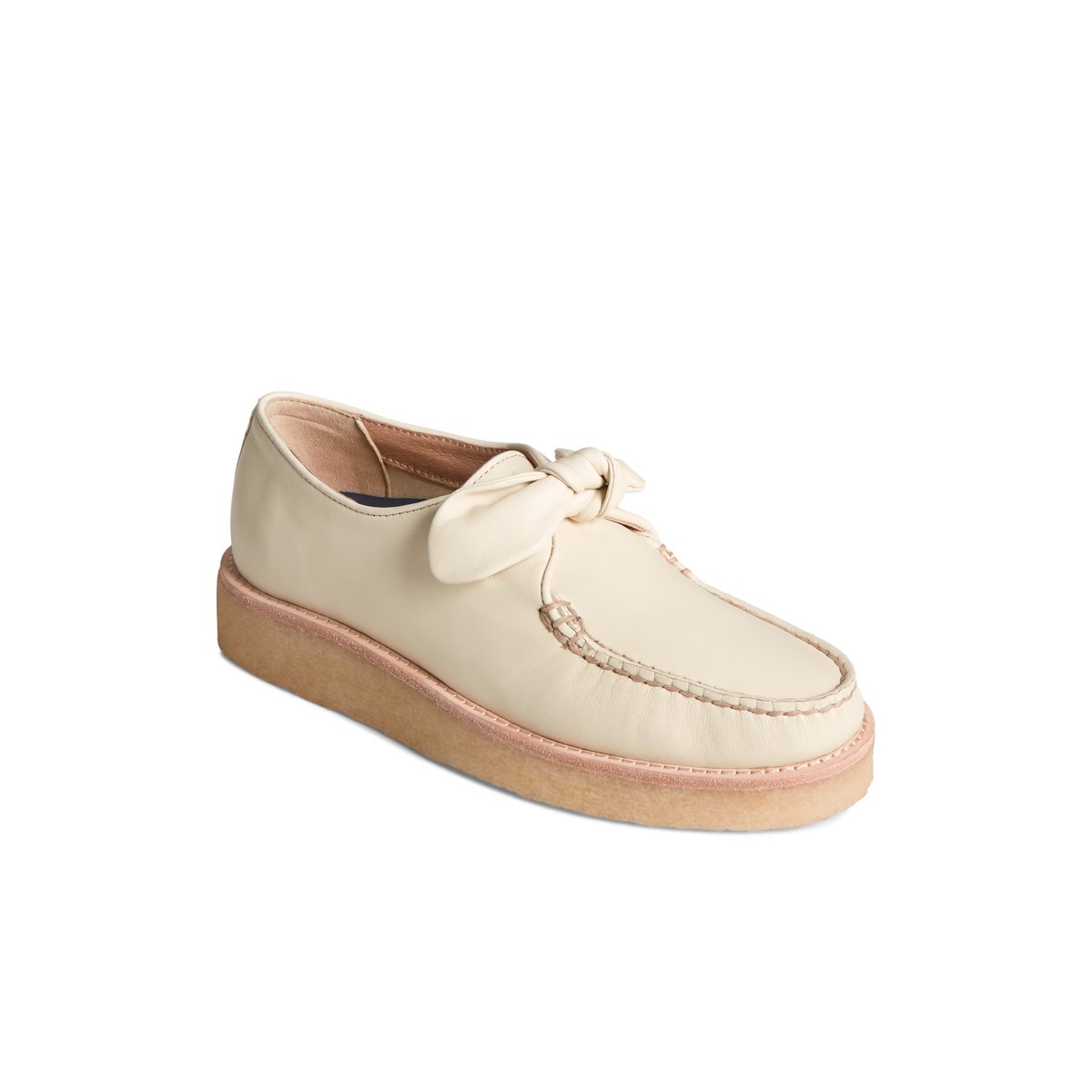 Sperry Captain's Crepe Bow Oxford Oxford Schuhe Damen Beige | 15QUGVWEC