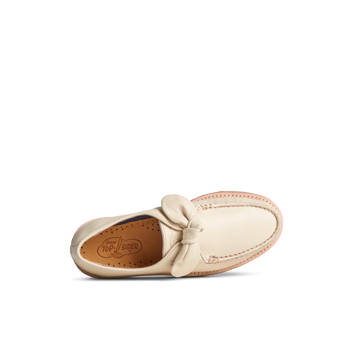 Sperry Captain's Crepe Bow Oxford Oxford Schuhe Damen Beige | 15QUGVWEC