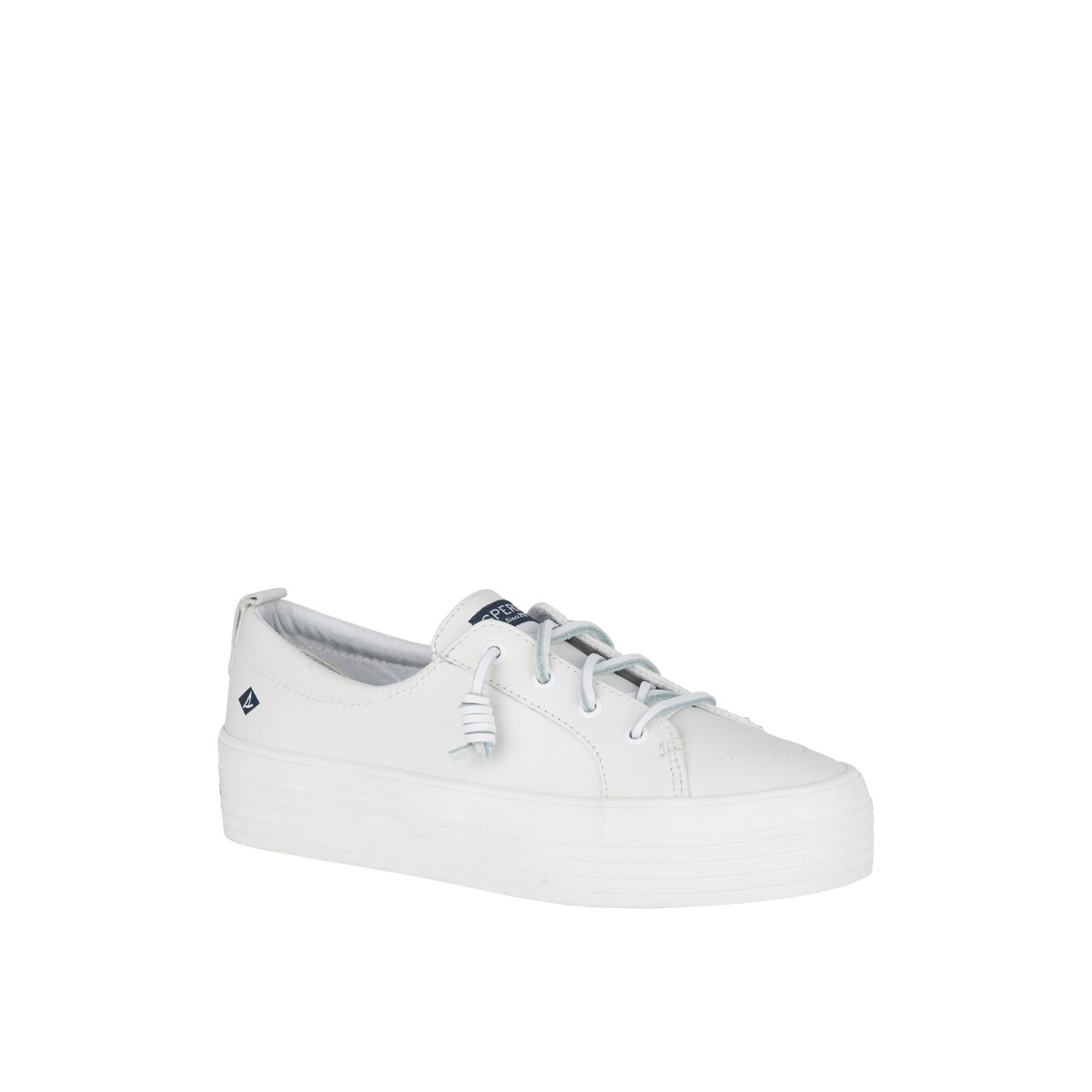 Sperry Crest Vibe Platform Leather Sneaker Sneakers Damen Weiß | 20QJSCBGV