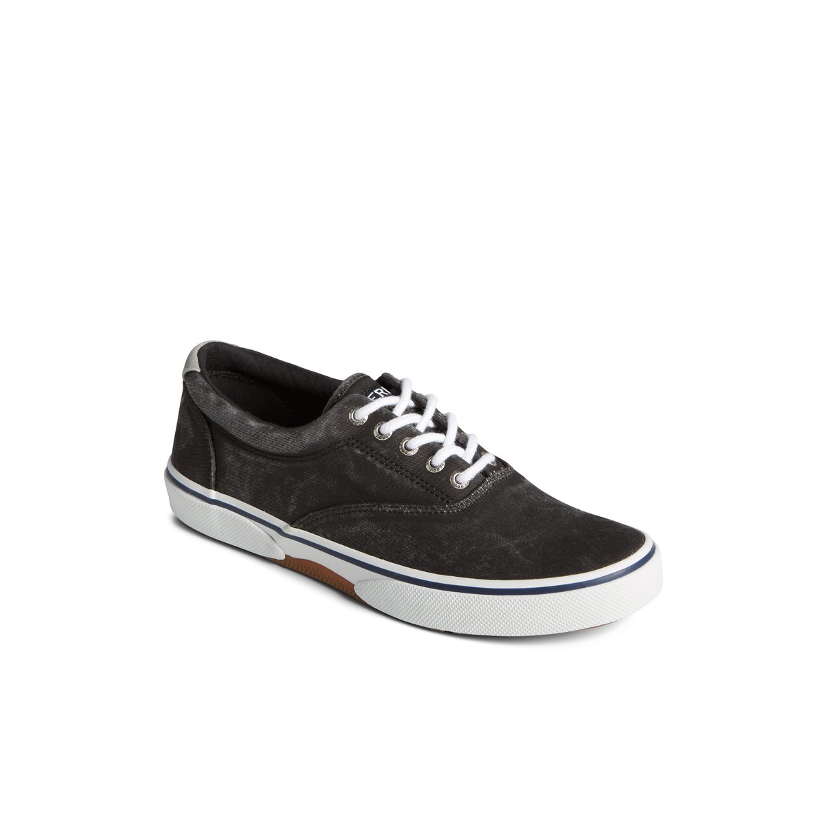 Sperry Halyard CVO Salt Washed Sneaker Sneakers Herren Schwarz | 84ACHFZTY