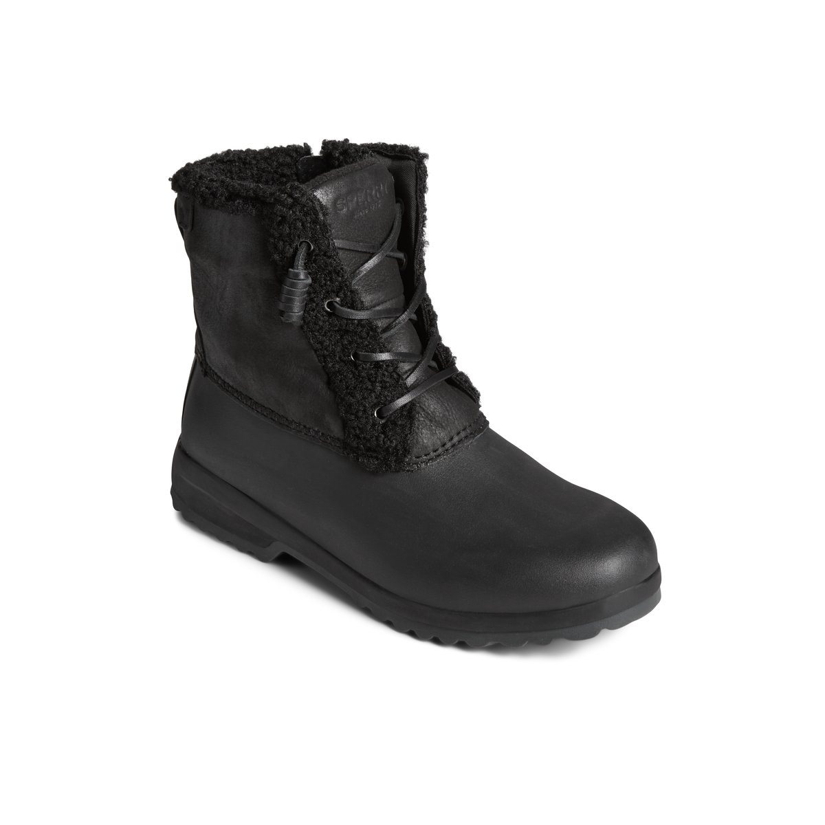 Sperry Maritime Repel Teddy Trim Snow Boot Stiefel Damen Schwarz | 04IPSWRYK