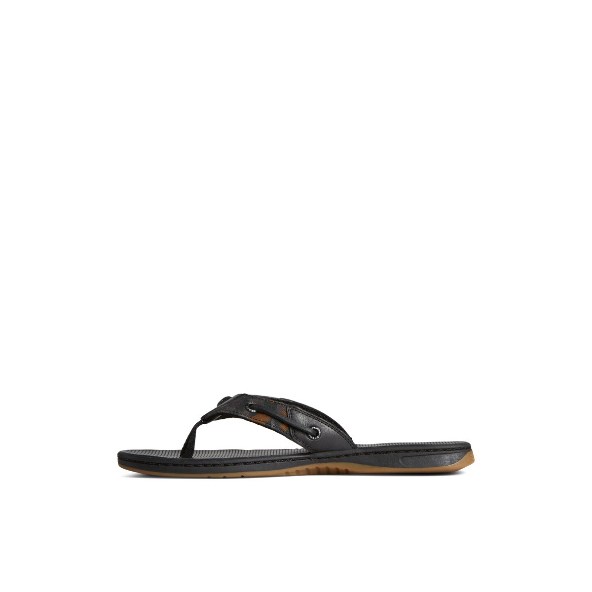 Sperry Seafish Flip Flop Sandalen Damen Schwarz | 70GPYFORC