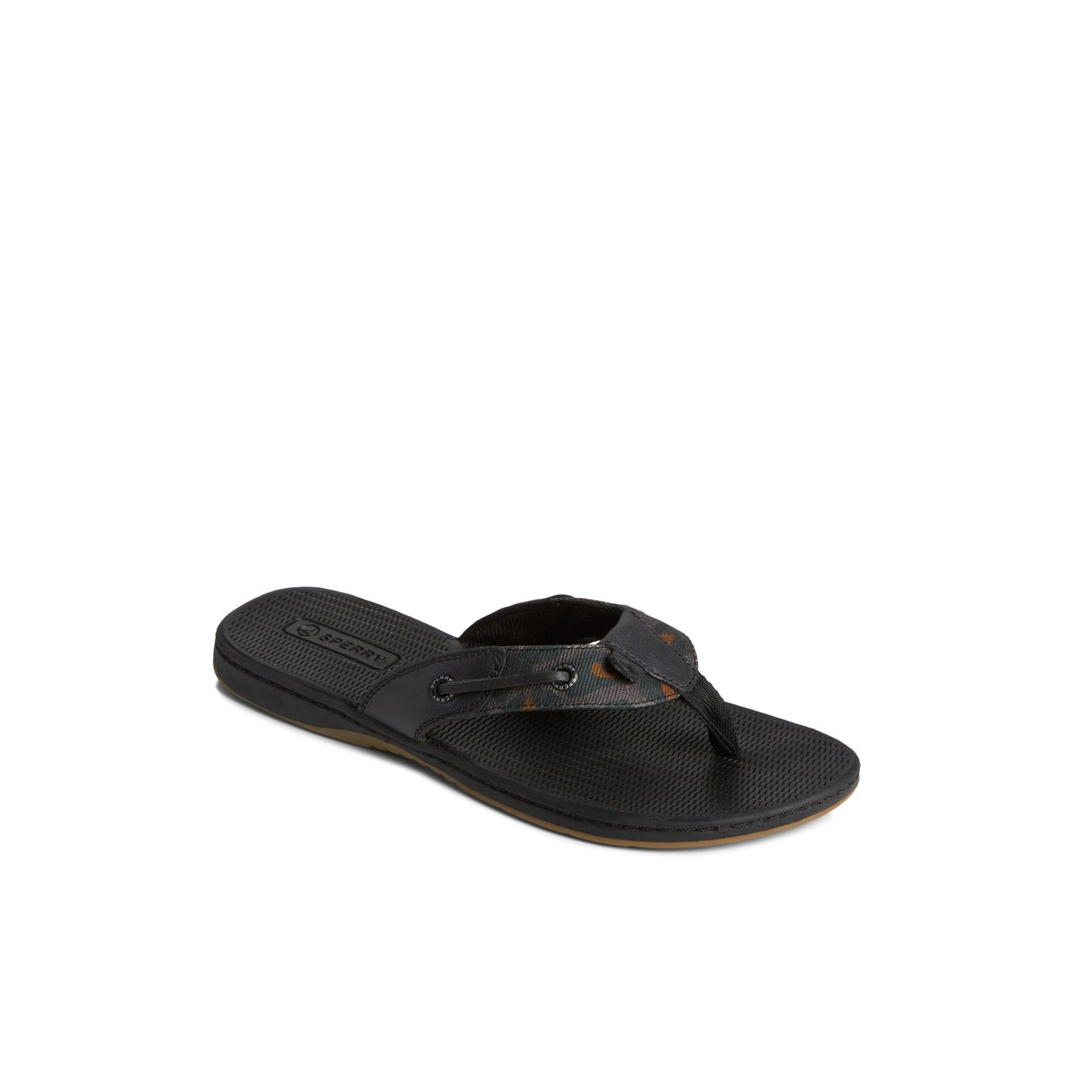 Sperry Seafish Flip Flop Sandalen Damen Schwarz | 70GPYFORC