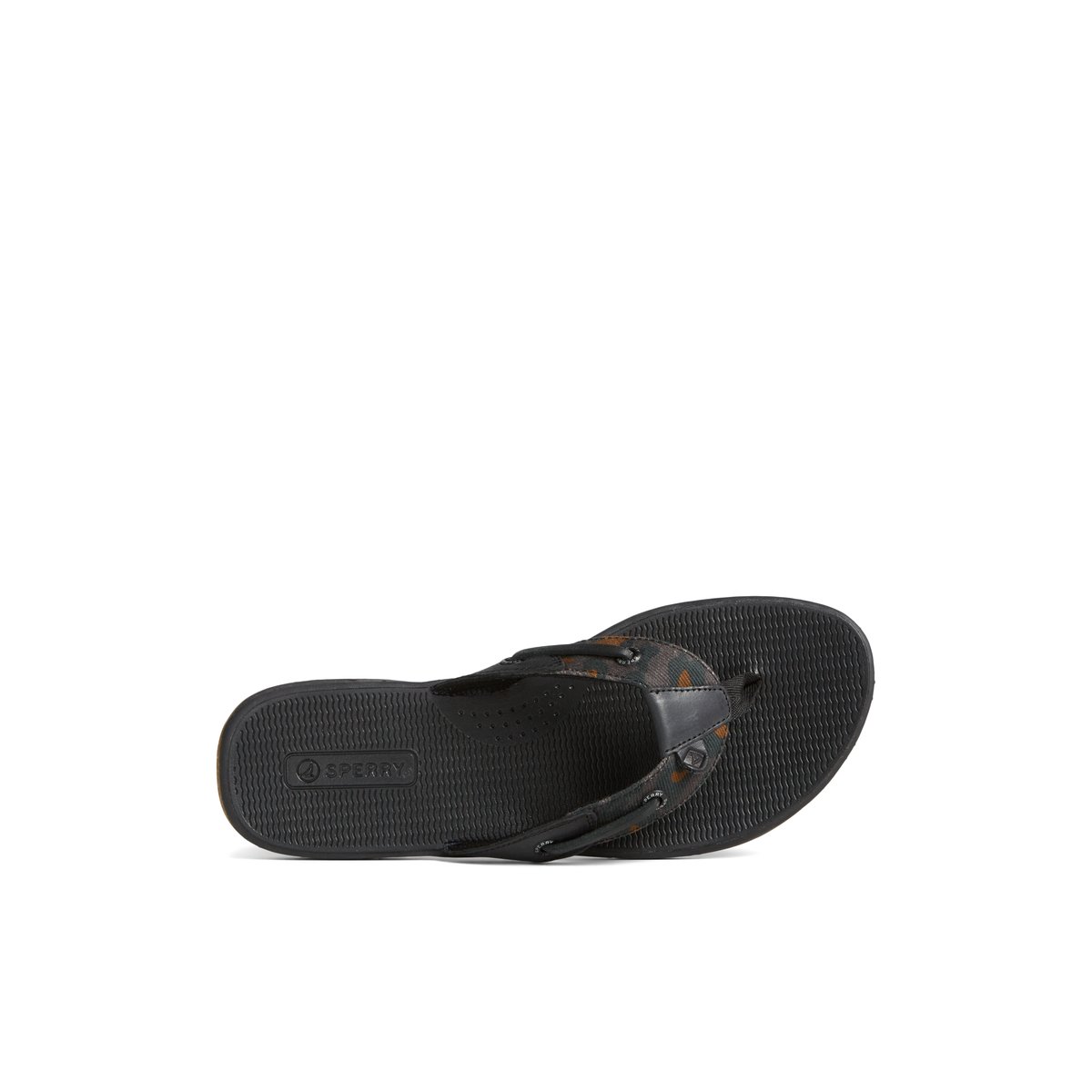 Sperry Seafish Flip Flop Sandalen Damen Schwarz | 70GPYFORC