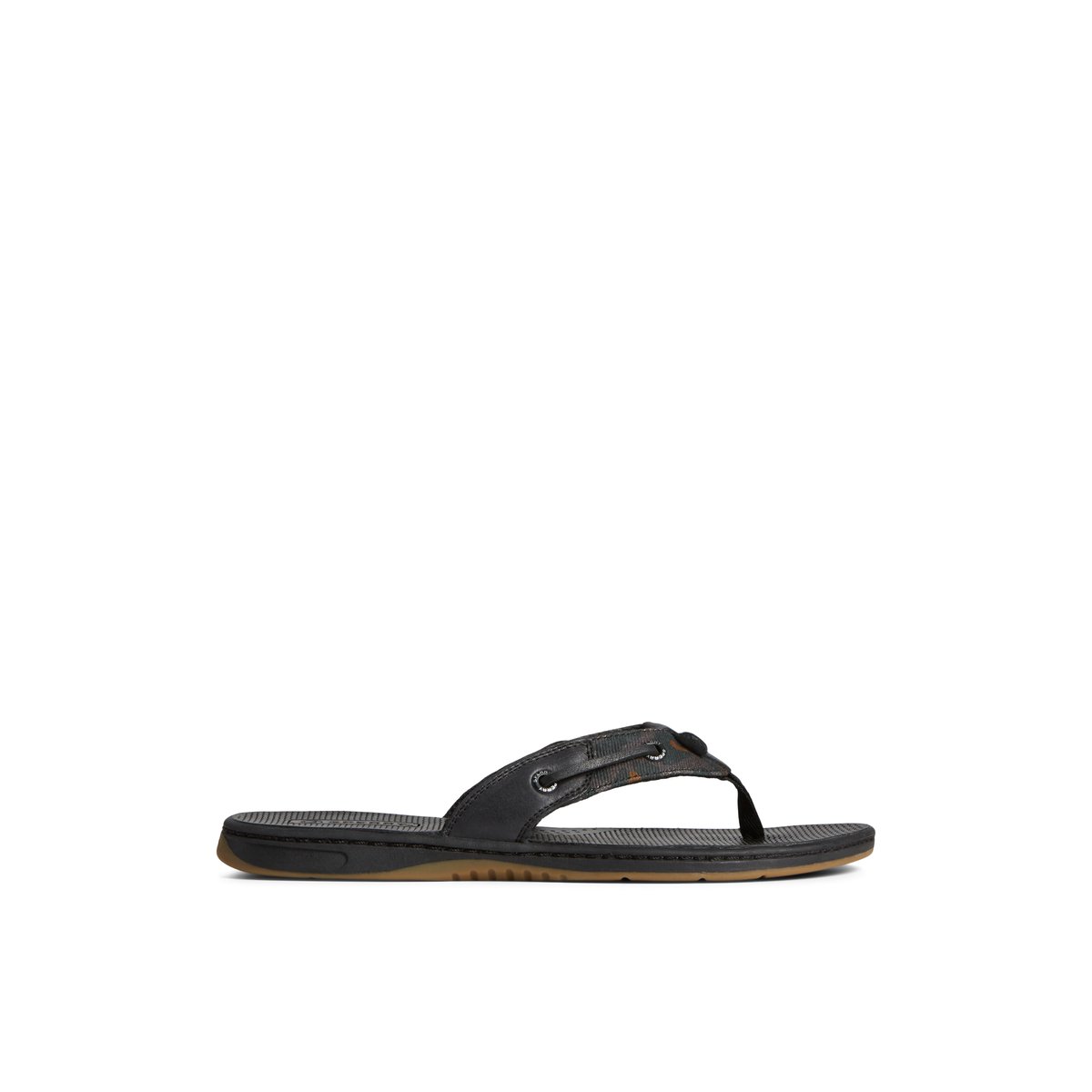 Sperry Seafish Flip Flop Sandalen Damen Schwarz | 70GPYFORC