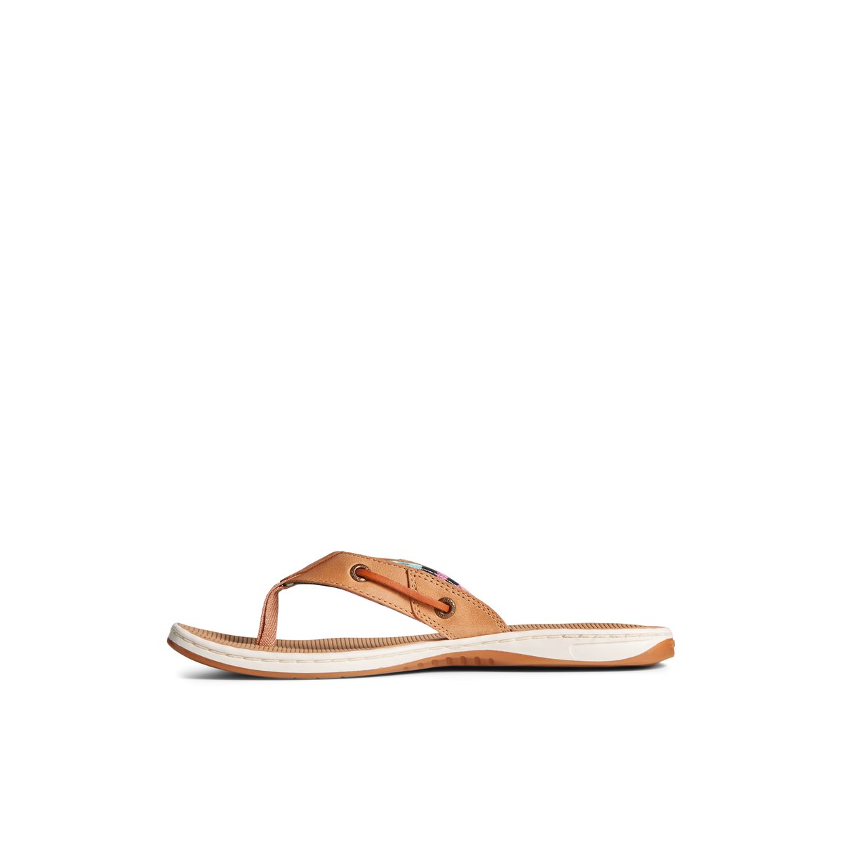 Sperry Seafish Leather Flip Flop Sandalen Damen Beige | 47FACUEMJ