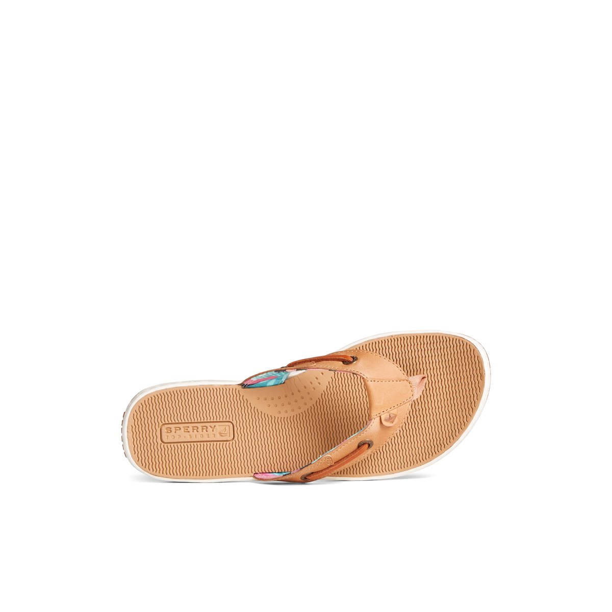 Sperry Seafish Leather Flip Flop Sandalen Damen Beige | 47FACUEMJ