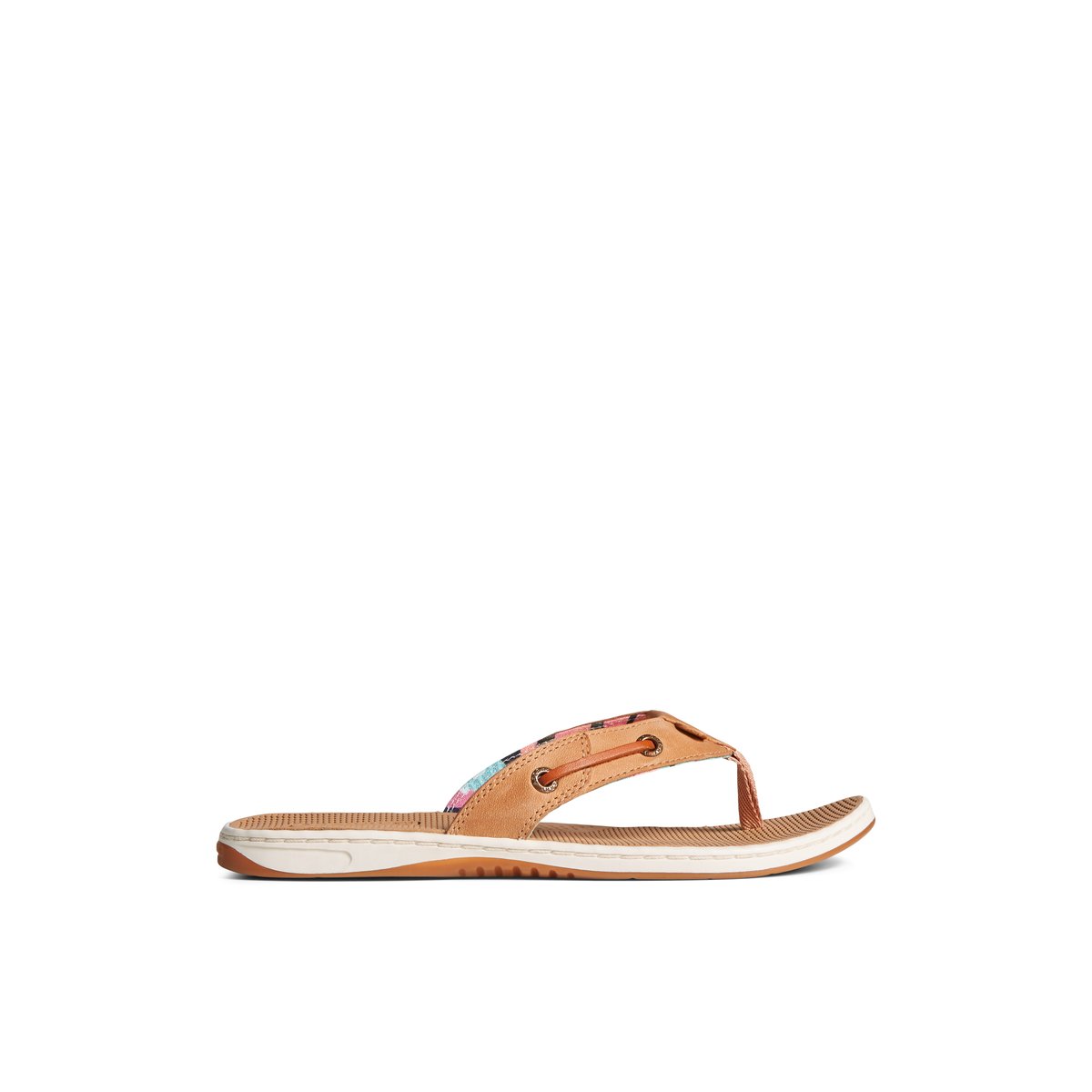 Sperry Seafish Leather Flip Flop Sandalen Damen Beige | 47FACUEMJ