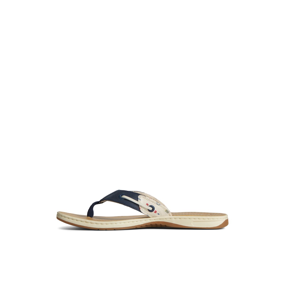 Sperry Seafish Nautical Flip Flop Sandalen Damen Weiß | 09ETNHDGJ