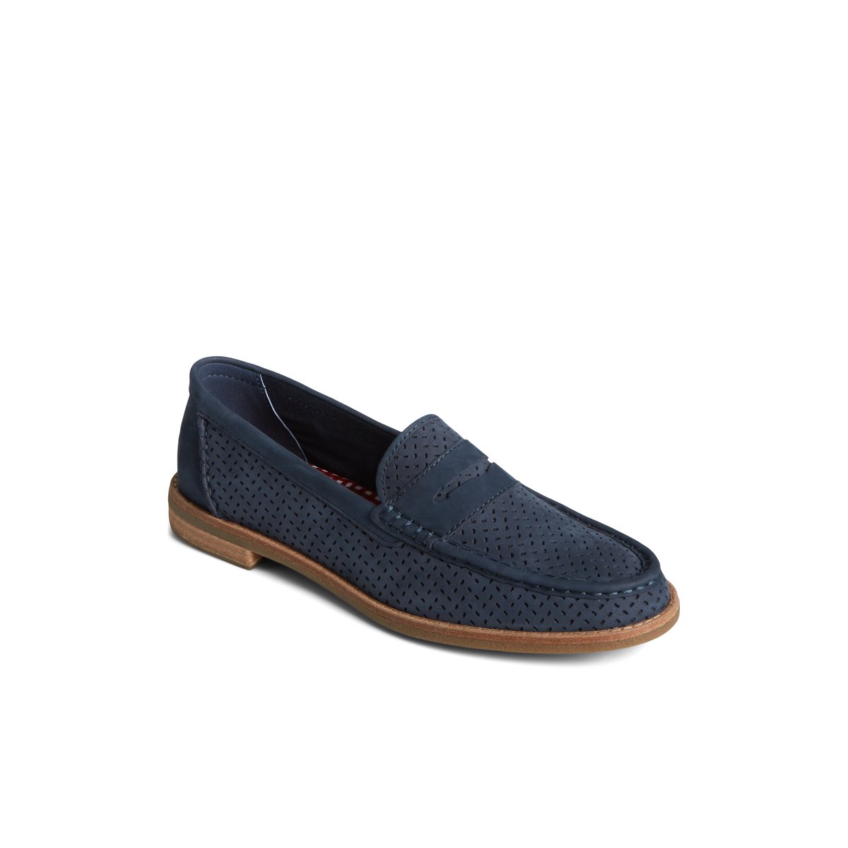 Sperry Seaport Perforated Penny Loafer Halbschuhe Damen Navy | 43ZSFVRBU