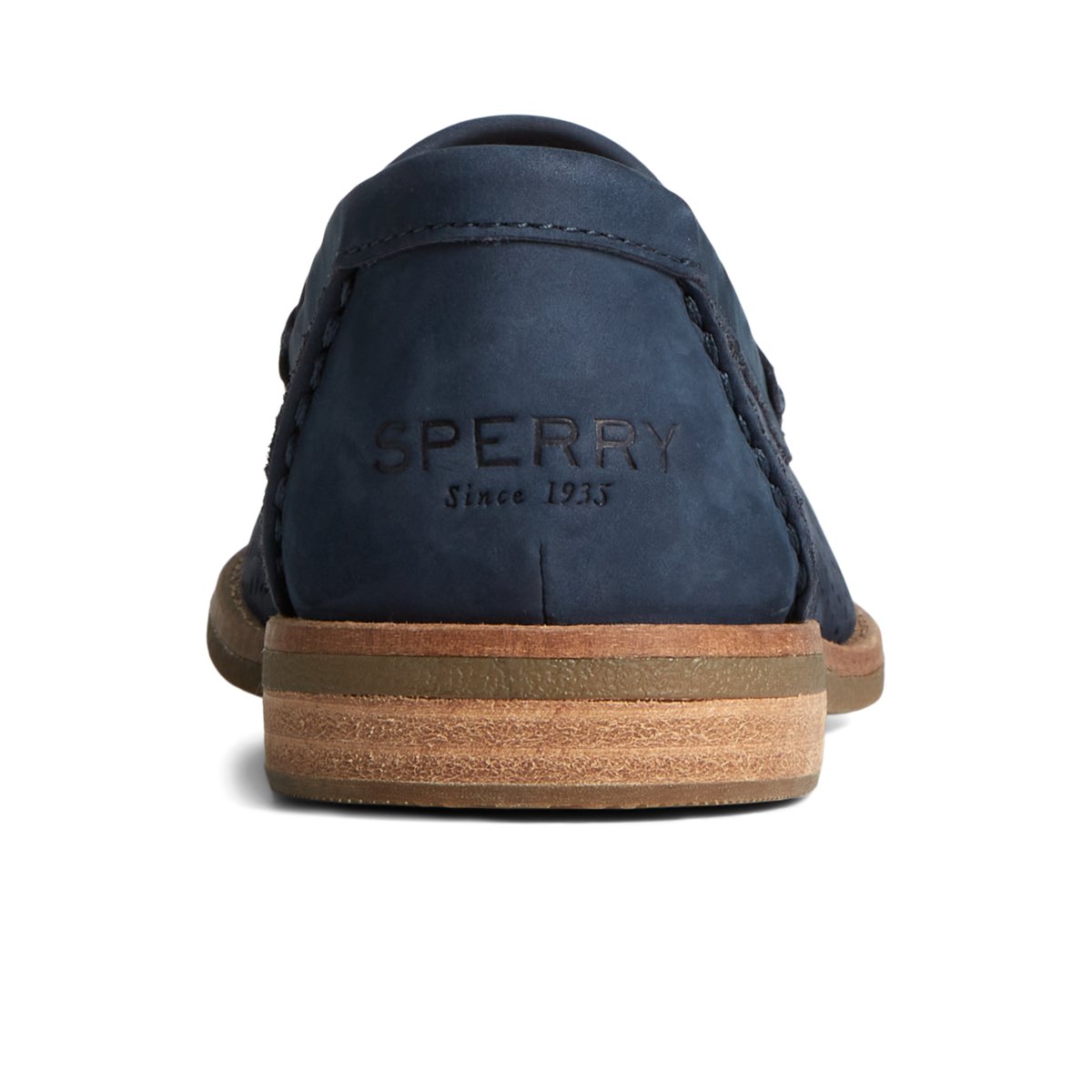 Sperry Seaport Perforated Penny Loafer Halbschuhe Damen Navy | 43ZSFVRBU