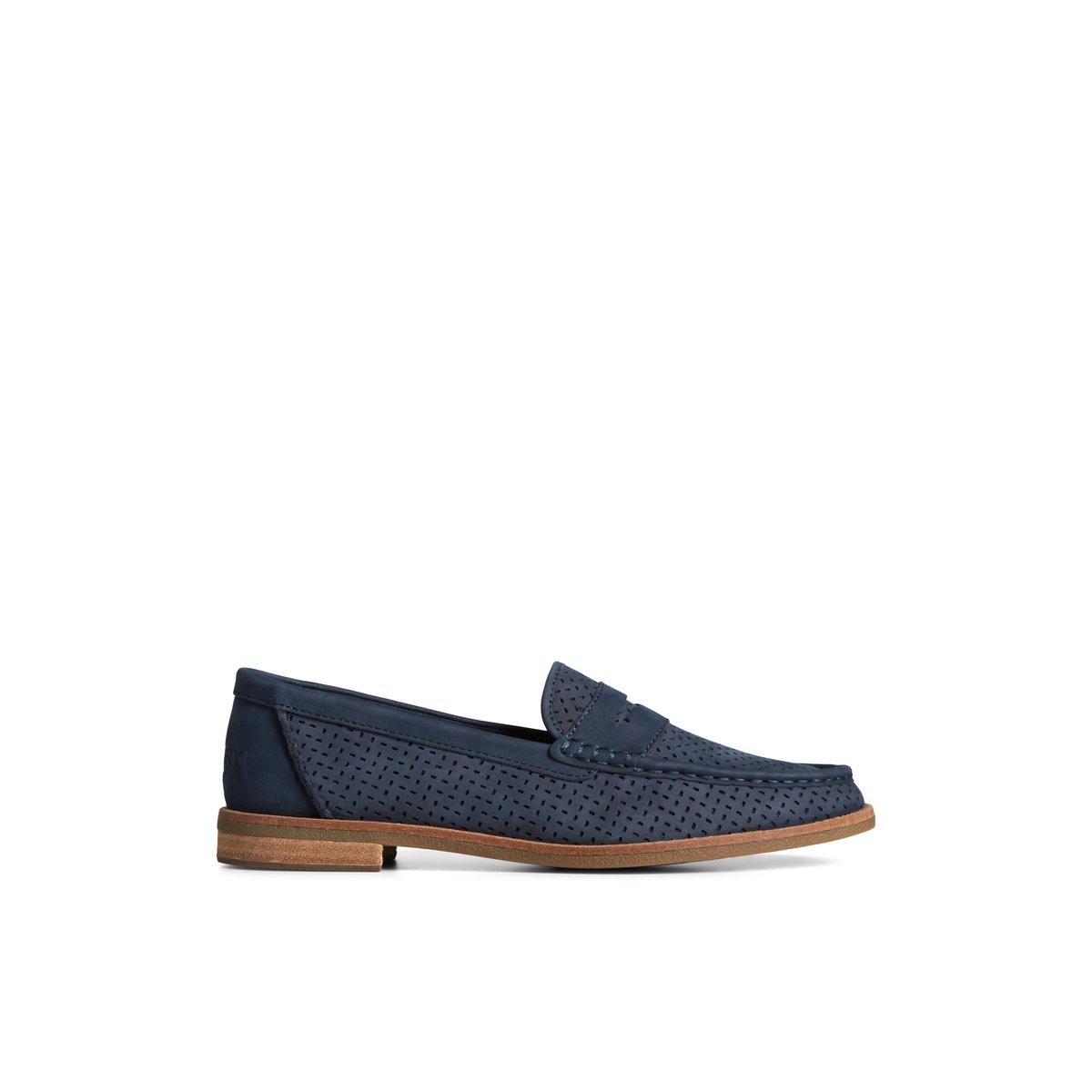 Sperry Seaport Perforated Penny Loafer Halbschuhe Damen Navy | 43ZSFVRBU