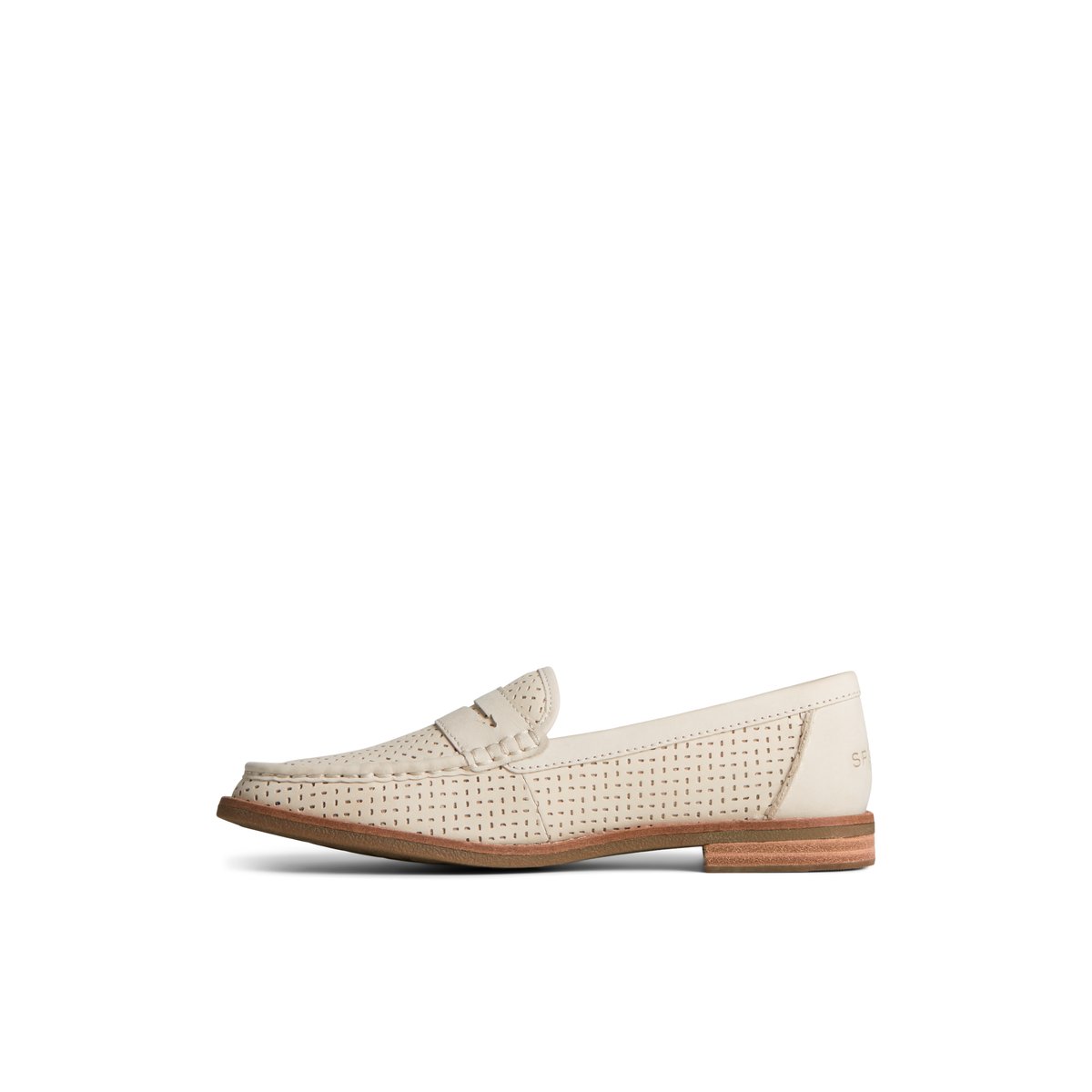 Sperry Seaport Perforated Penny Loafer Halbschuhe Damen Beige | 21JTHFBOW