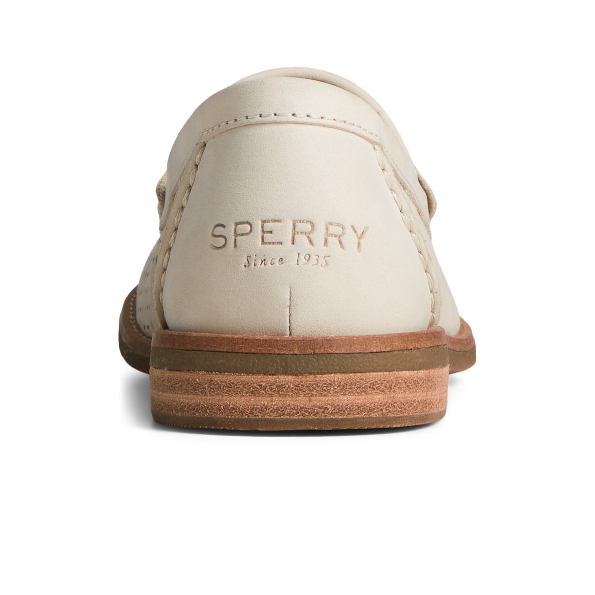 Sperry Seaport Perforated Penny Loafer Halbschuhe Damen Beige | 21JTHFBOW