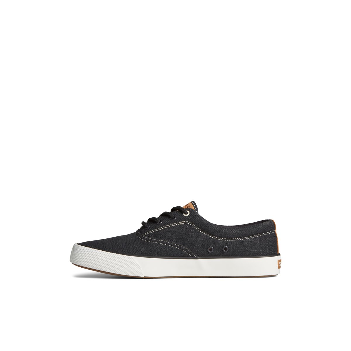 Sperry Striper II Slub Linen Sneaker Sneakers Herren Schwarz | 79KGMVBLI