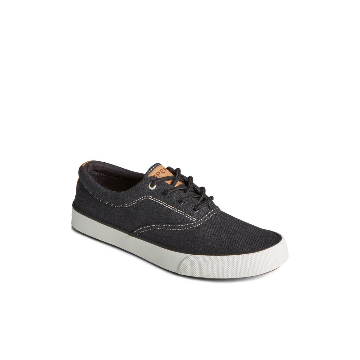 Sperry Striper II Slub Linen Sneaker Sneakers Herren Schwarz | 79KGMVBLI