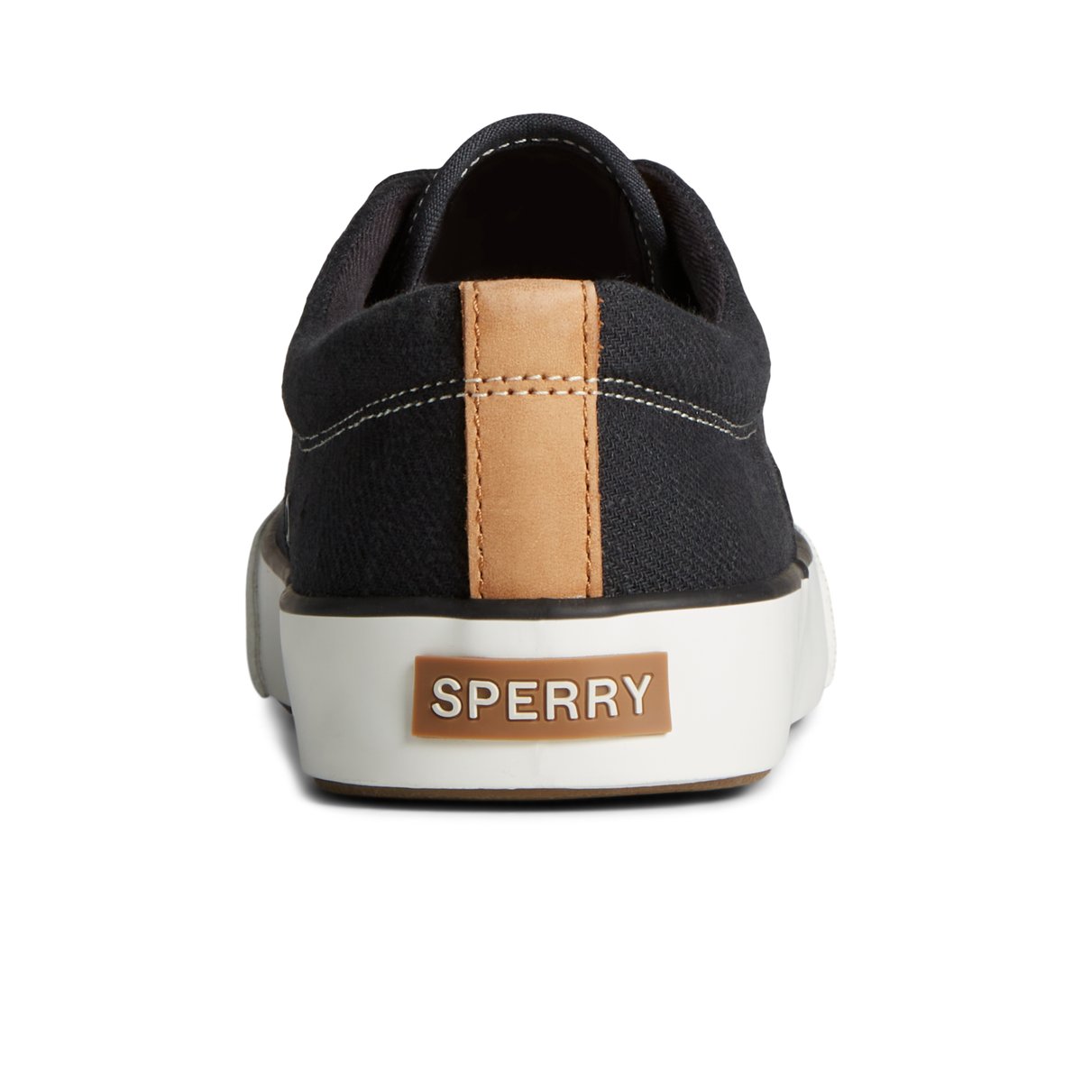 Sperry Striper II Slub Linen Sneaker Sneakers Herren Schwarz | 79KGMVBLI