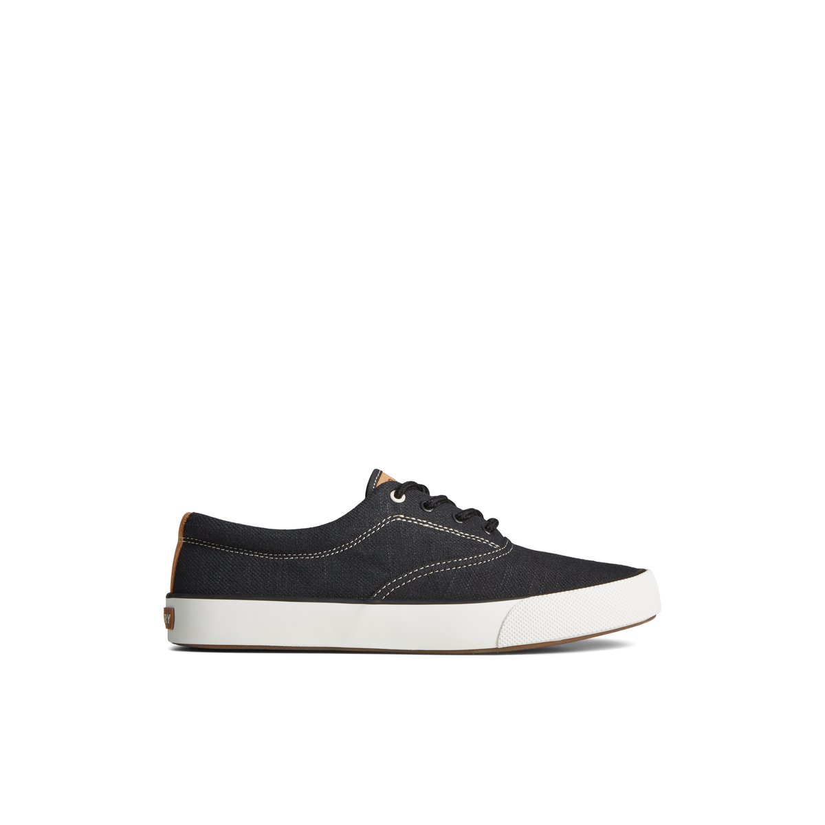 Sperry Striper II Slub Linen Sneaker Sneakers Herren Schwarz | 79KGMVBLI